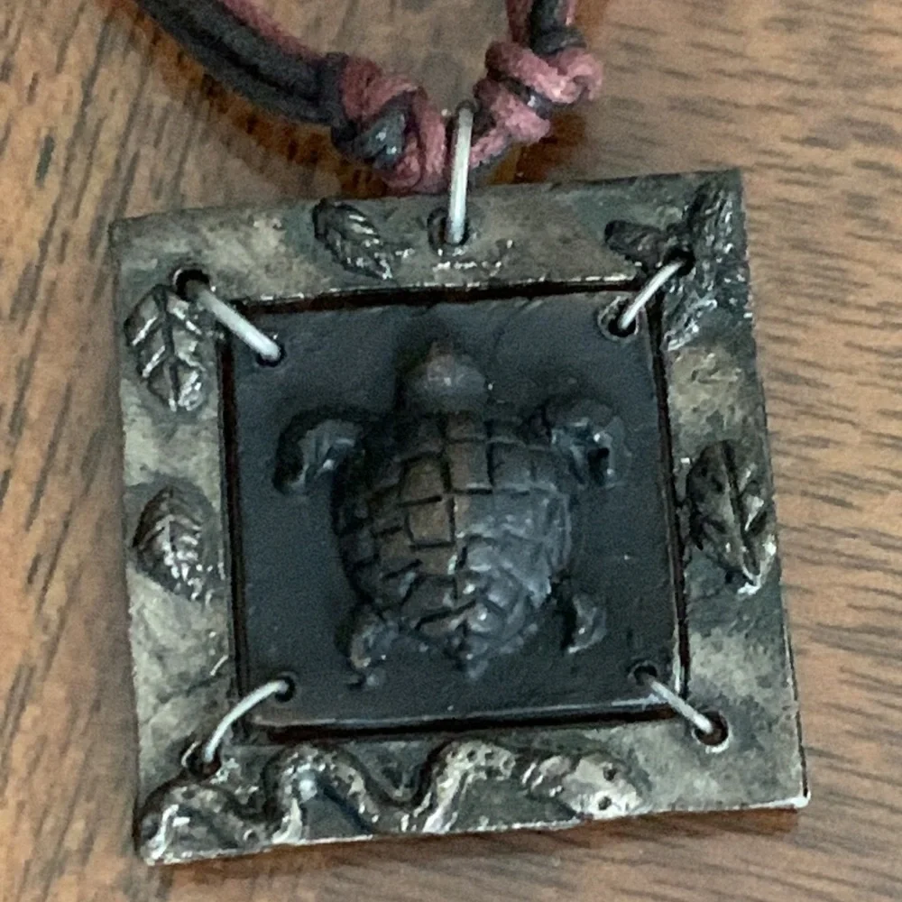 Sea Turtle Pendant Necklace Adjustable Choker